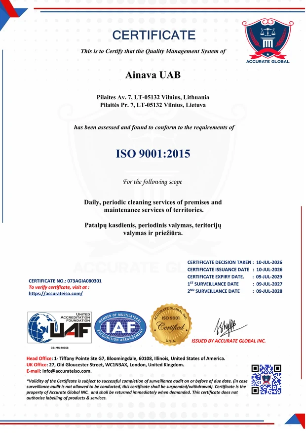 ISO 9001 sertifikatas